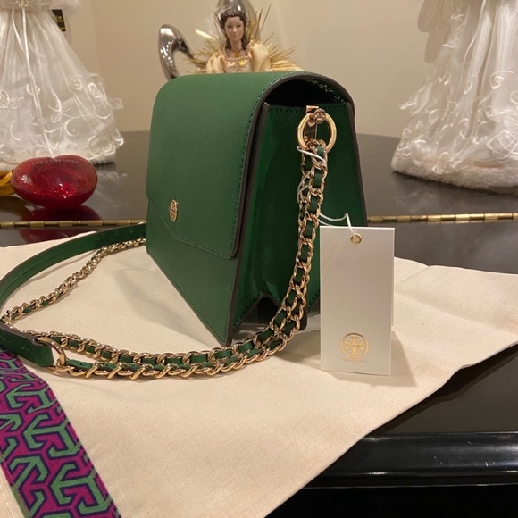 NWT Authentic Luxury RARE Classic Tory Burch Robinson Bag - Picture 14 of 16